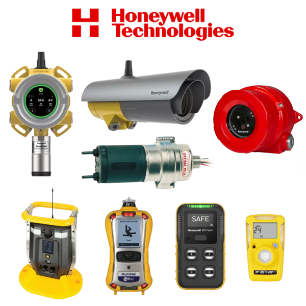 Honeywell Technologies: Detectores portátiles y fijos de Gases tóxicos y explosivos; Detectores de Flama